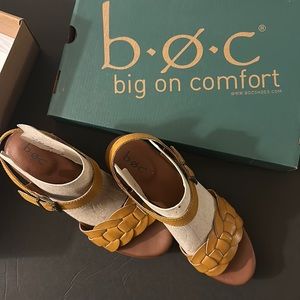 bøc dress heeled sandal yellow shoe size 9